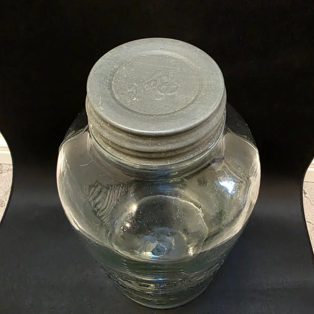 Vintage Horlick's Malted Milk, Racine USA Glass Jar 12in high with lid